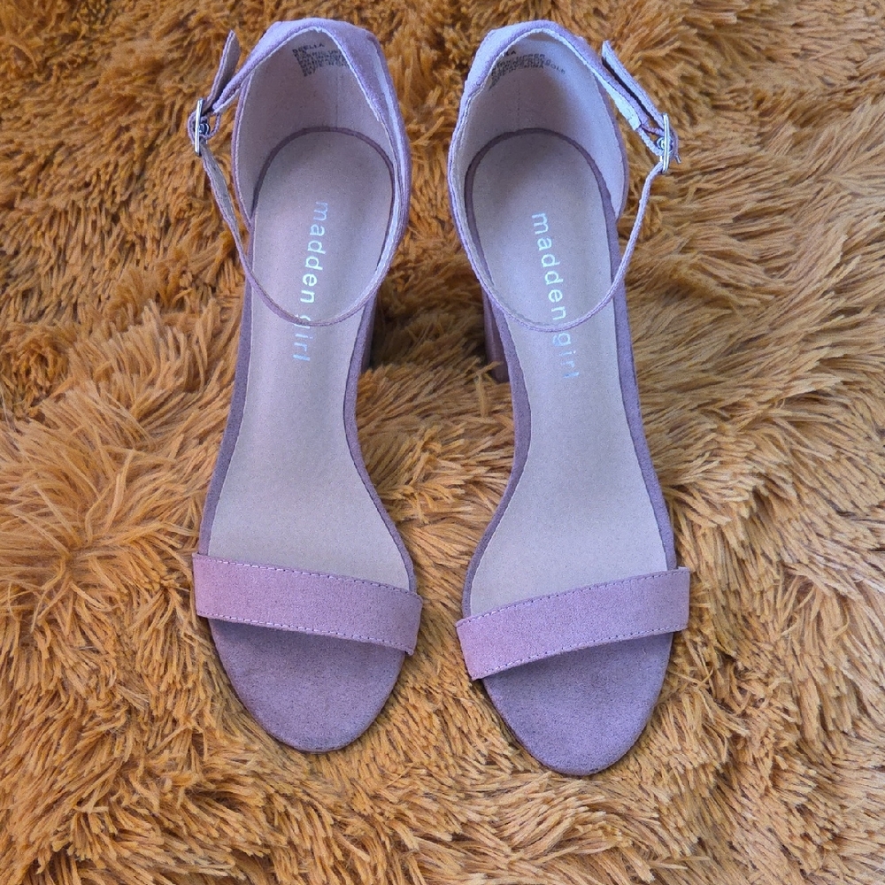 Madden Girl Women's Mauve Heels with Ankle Strap